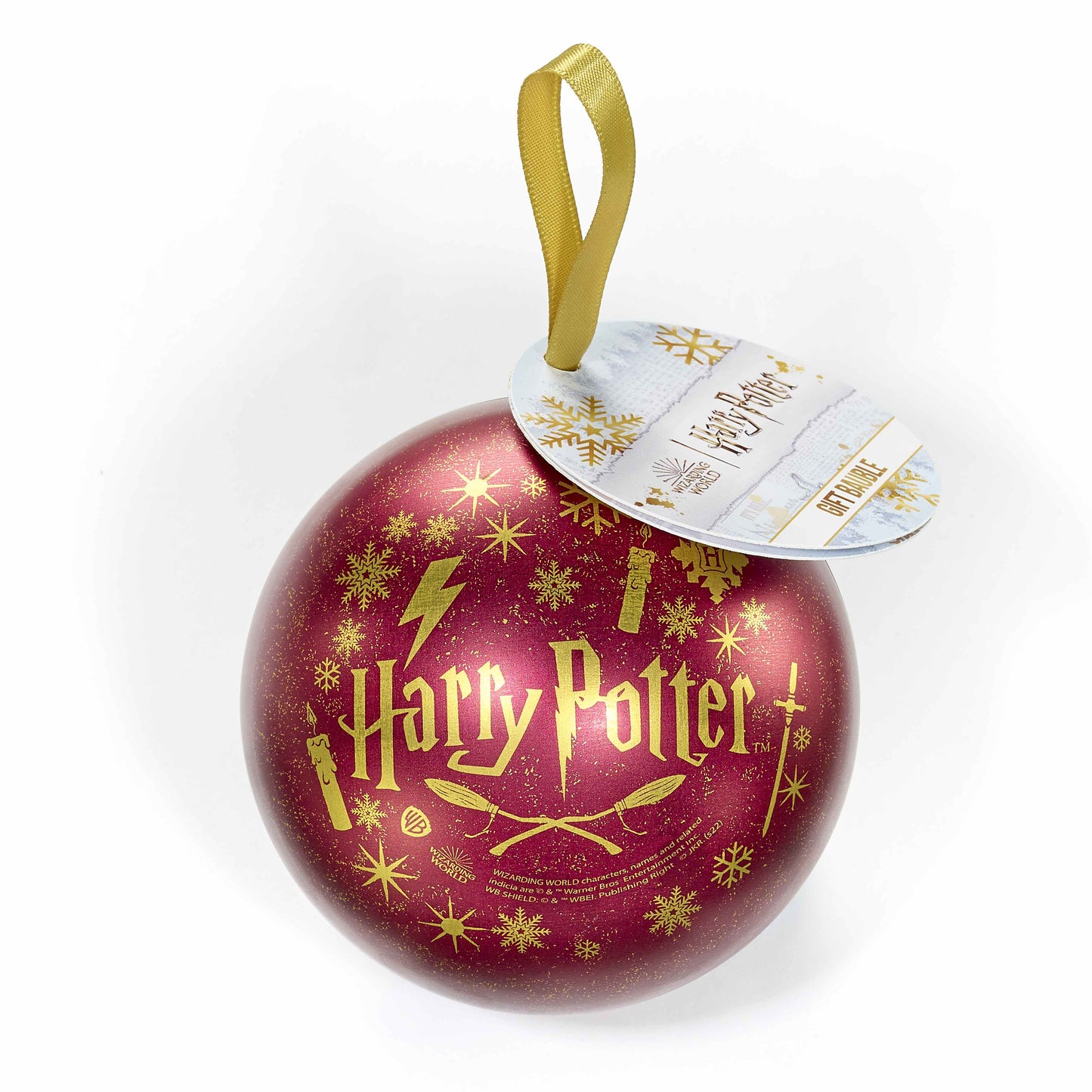 Harry Potter Hogwarts Crest Red Bauble with Time Turner Necklace