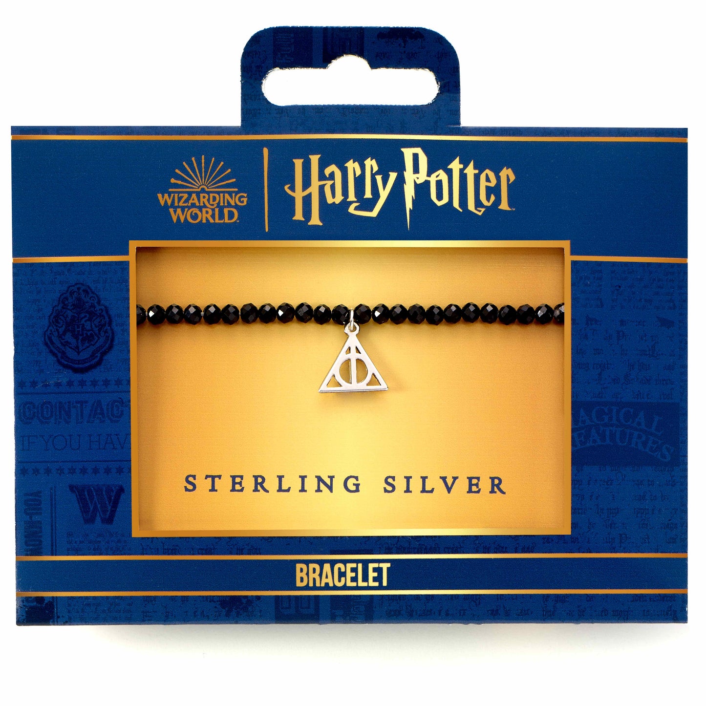 Harry Potter Crystal Bracelet & Sterling Silver Deathly Hallows Charm