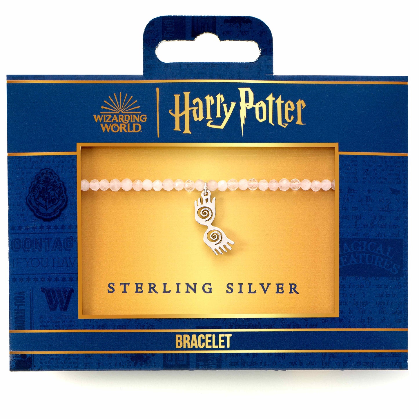 Harry Potter Crystal Bracelet & Sterling Silver Luna Glasses Charm