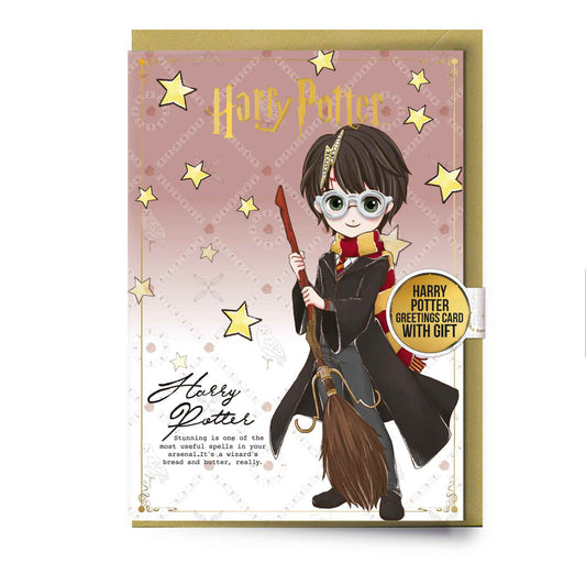 Harry Potter Character Greetings Card with Pinbadge