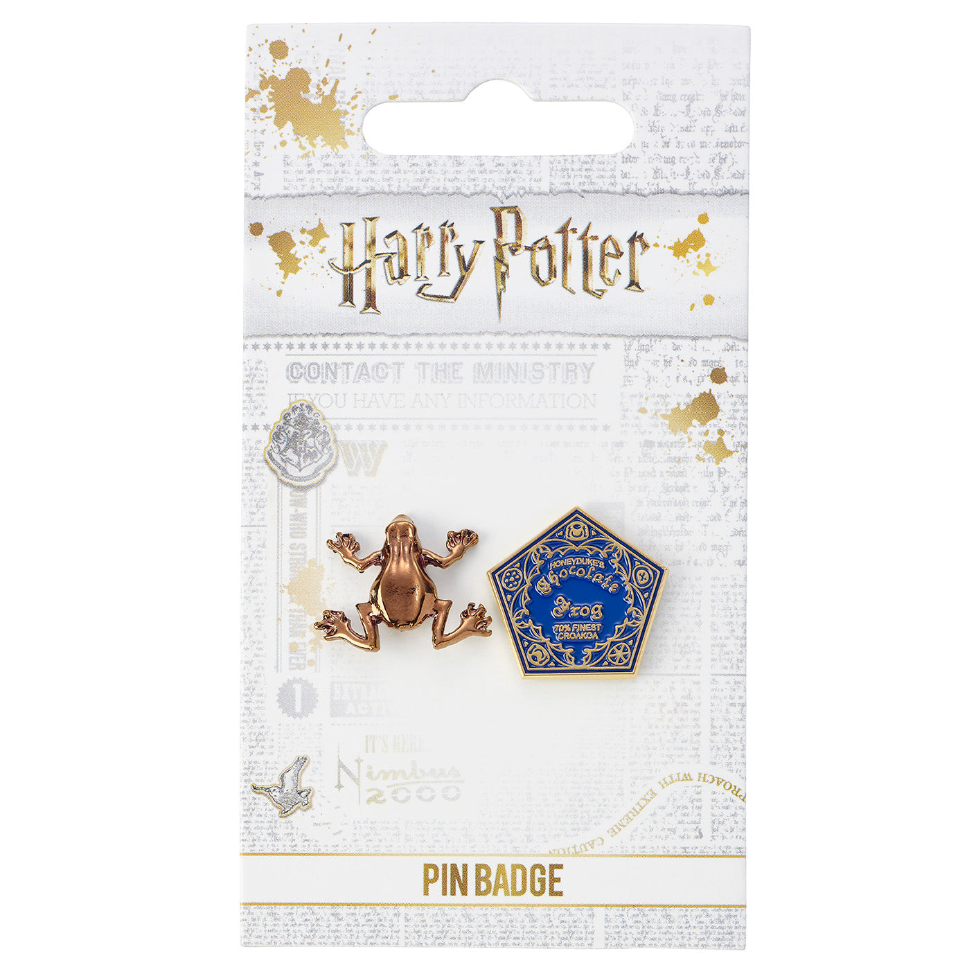Harry Potter Chocolate Frog Pin Badge Set - Brown