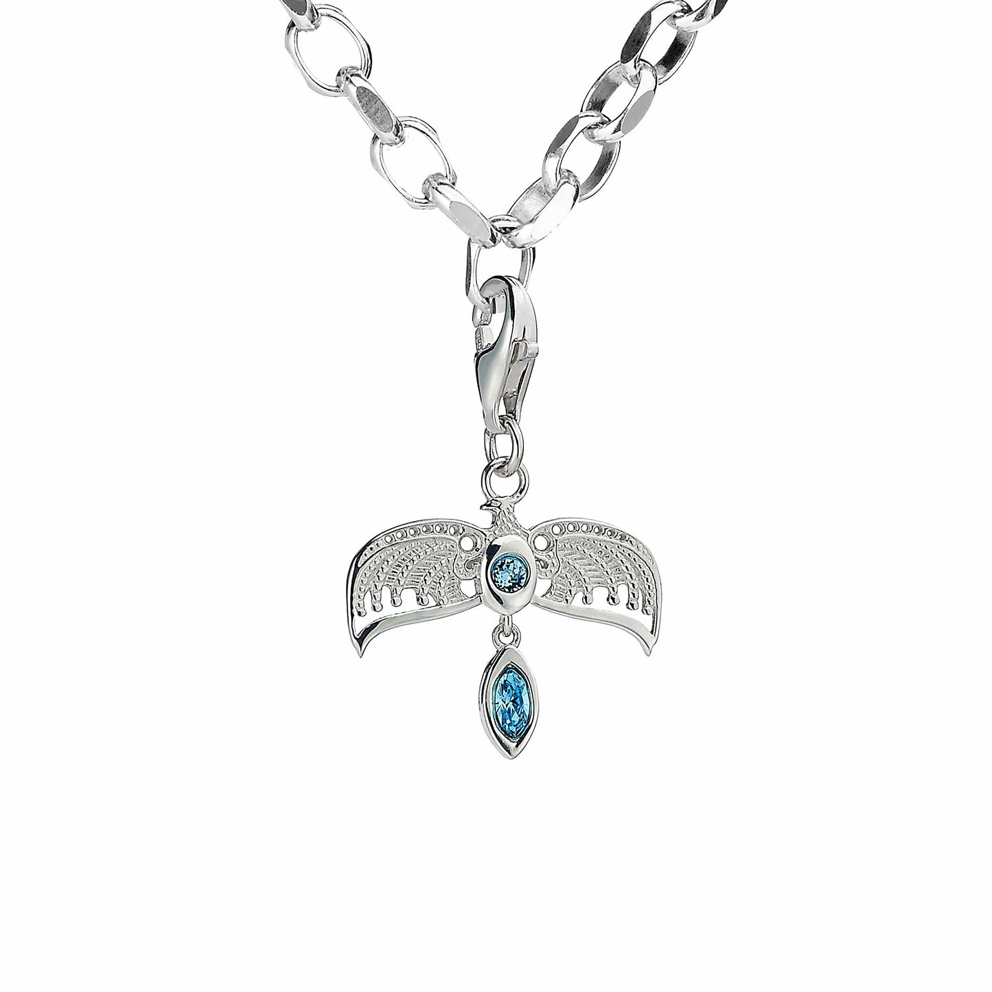 Harry Potter Sterling Silver Diadem Clip on Charm With Crystals - Silver