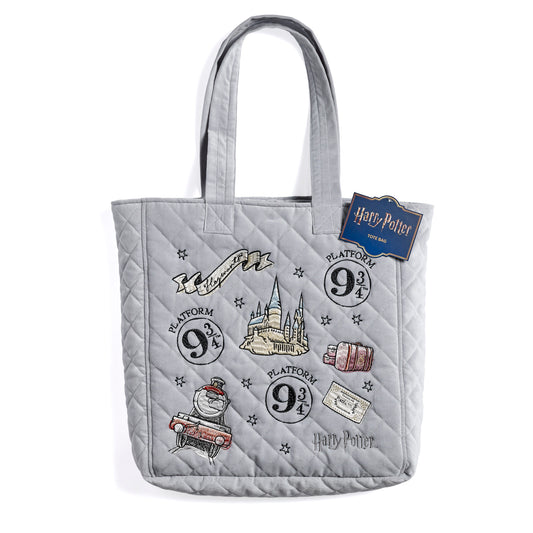 PREORDER Harry Potter Platform 9 3/4 Embroidered Velvet Tote Bag