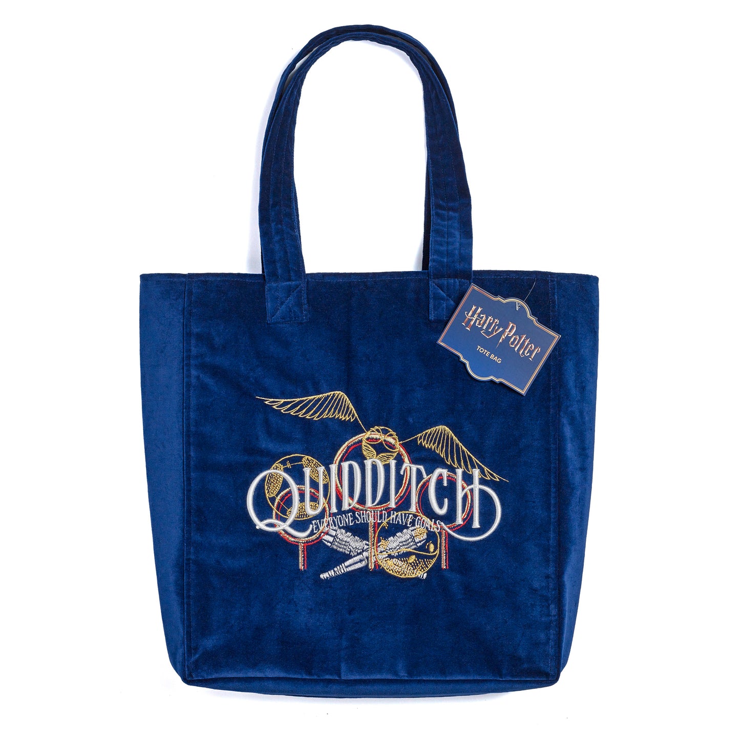 PREORDER - Harry Potter Embroidered Velvet Quidditch Tote Bag