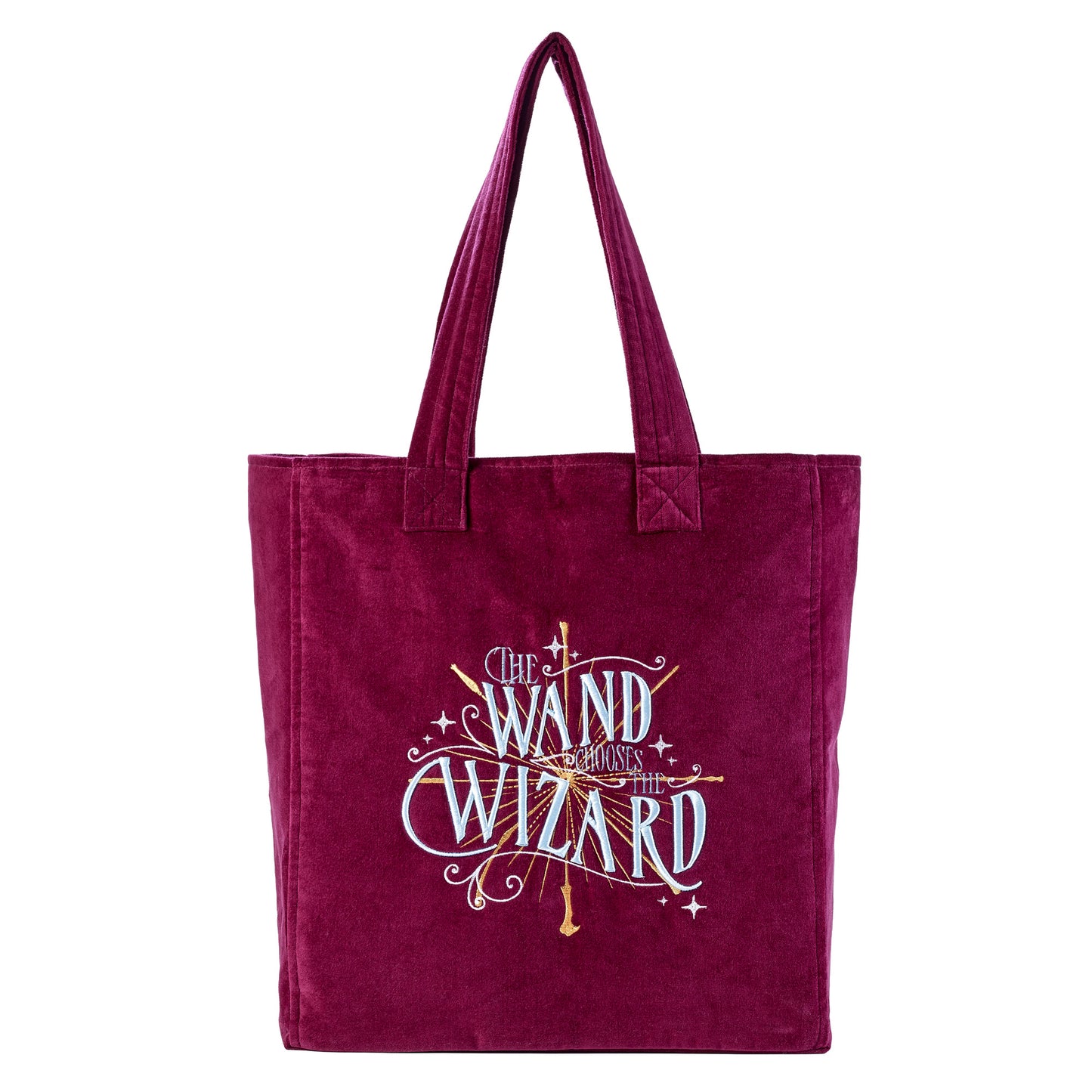 PREORDER - Harry Potter Embroidered Velvet Wand Chooses The Wizard Tote Bag