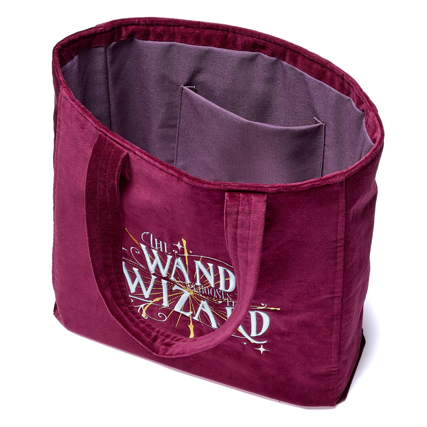 PREORDER - Harry Potter Embroidered Velvet Wand Chooses The Wizard Tote Bag