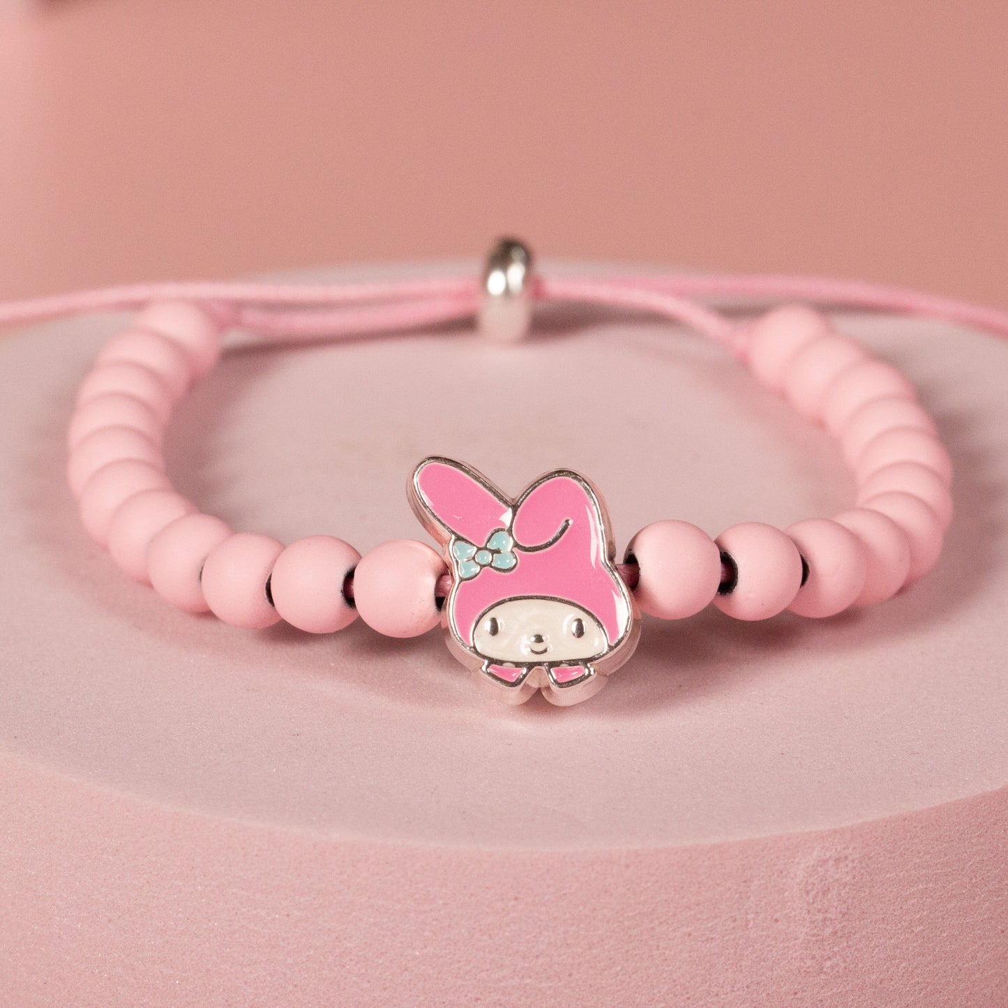 Hello Kitty Pink Beaded Bracelet with My Melody Charm