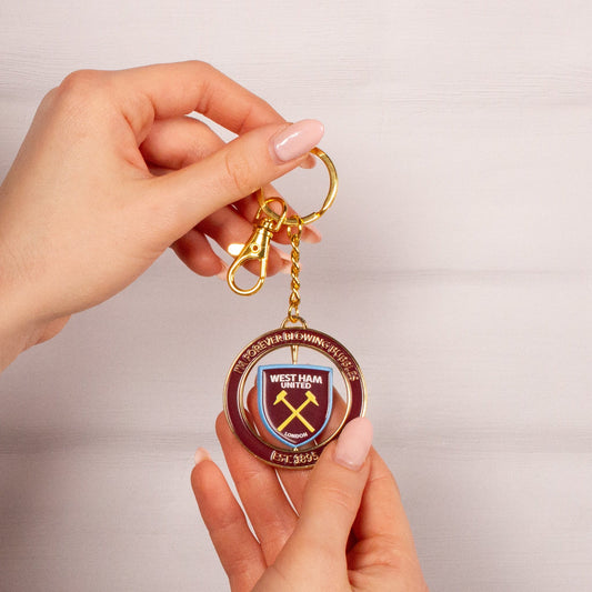 West Ham Spinning "I'm Forever Blowing Bubbles" Keyring