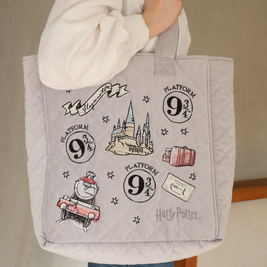 Harry Potter Platform 9 3/4 Embroidered Velvet Tote Bag