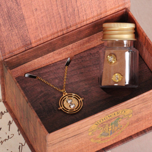 Harry Potter Hermione Potions Gift Box with a Time Turner Necklace & Stud Earrings