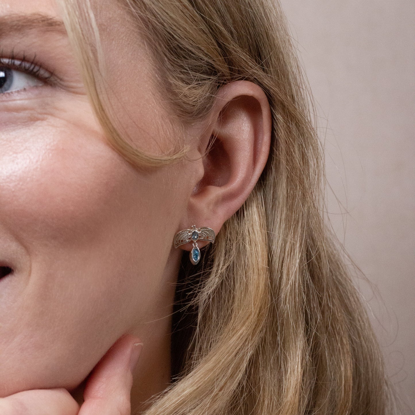 Boucles d'oreilles à tige diadème en argent sterling Harry Potter