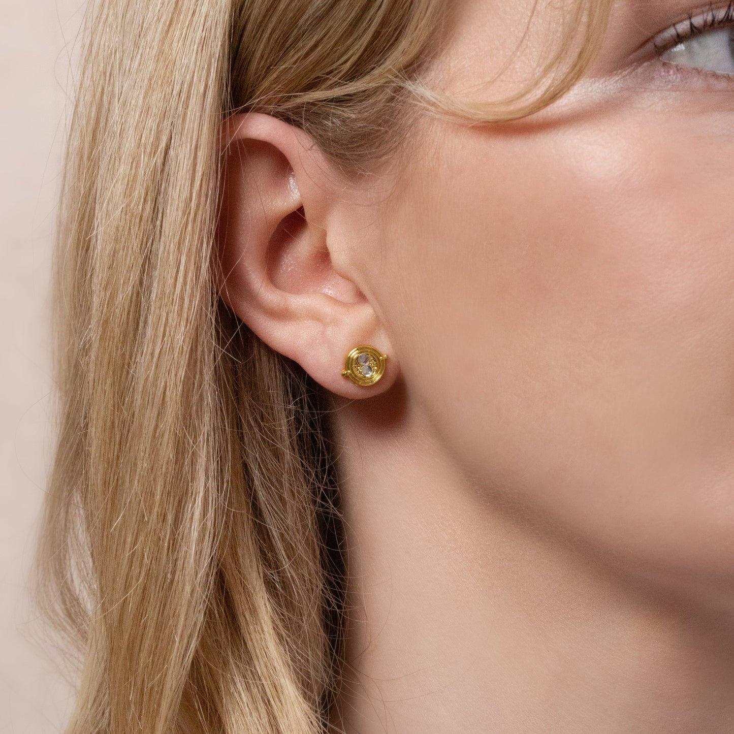 Boucles d'Oreilles Tige Retourneur de Temps Harry Potter - Or