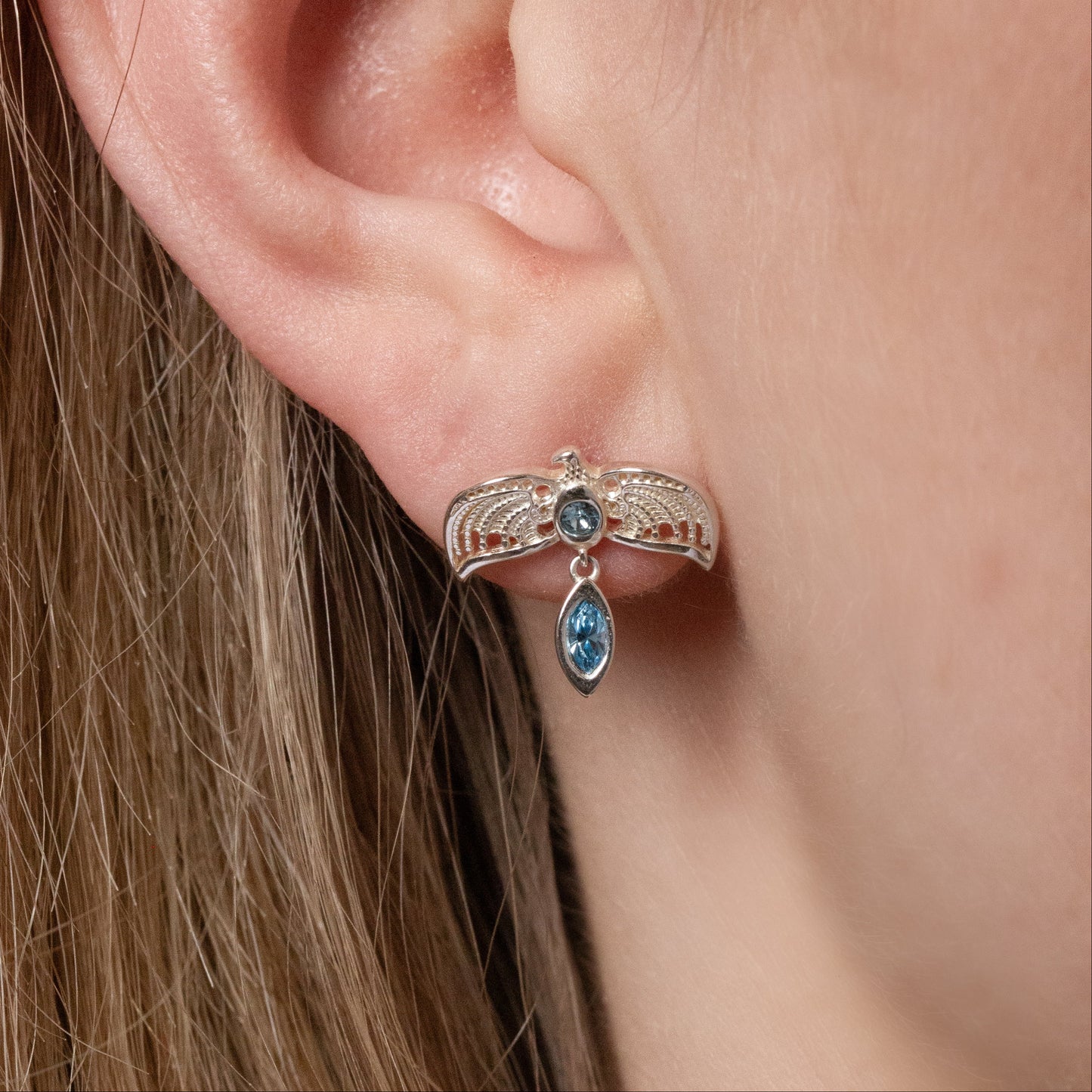 Boucles d'oreilles à tige diadème en argent sterling Harry Potter