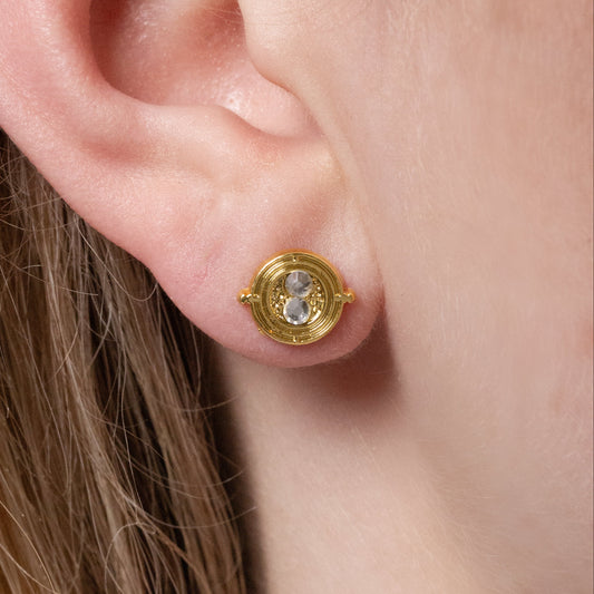 Harry Potter  Time Turner Stud Earrings - Gold
