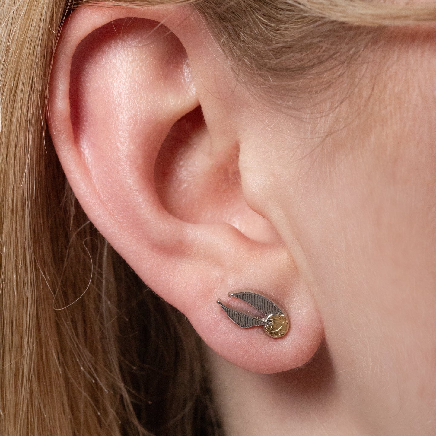 Ensemble de boucles d'oreilles Harry Potter - Reliques de la mort, Vif d'or, Plate-forme 9 3/4 - Argent