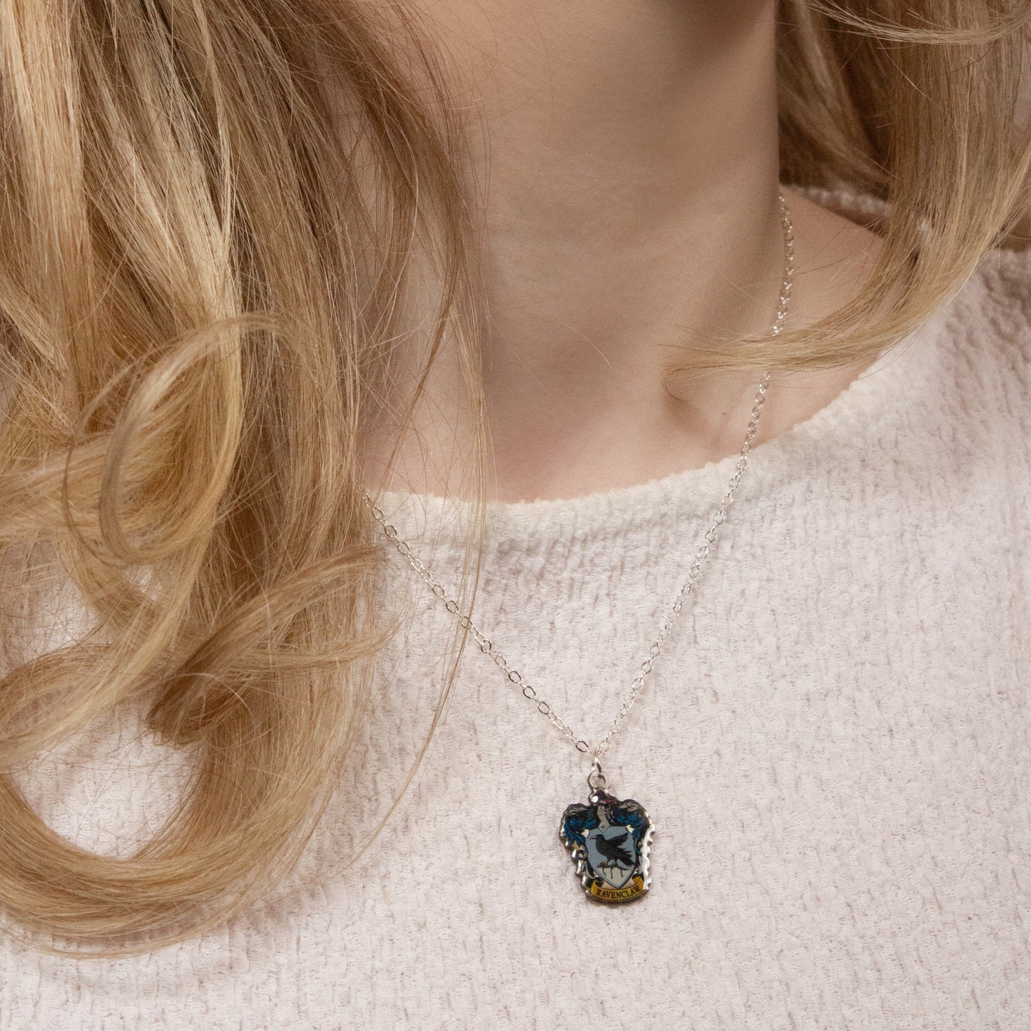 Harry Potter Ravenclaw Crest Slider Necklace - Blue