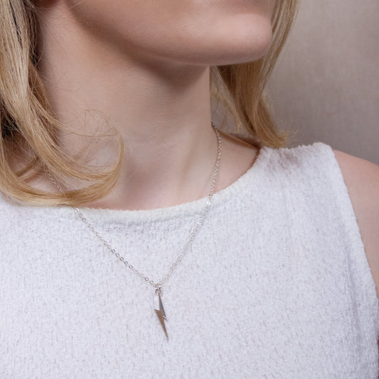 Harry Potter Lightning Bolt Necklace - Silver