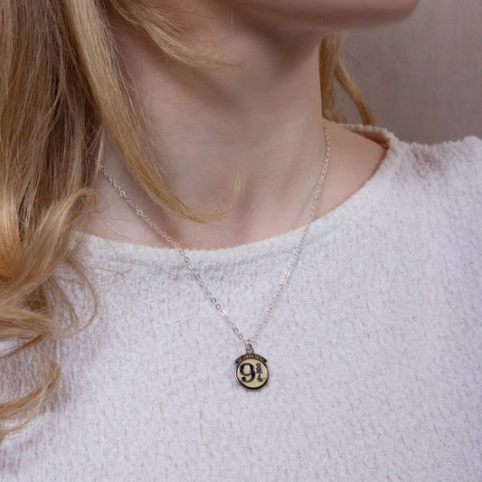 Harry Potter  Platform 9 3/4 Necklace - Silver