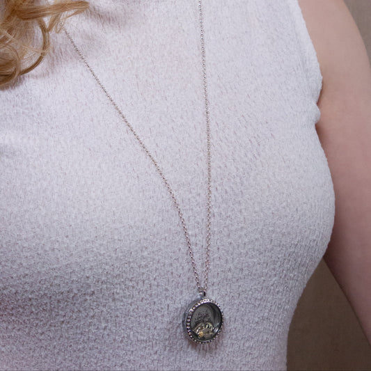 Harry Potter  Floating Charm Locket Necklace with 3 charms - Silver