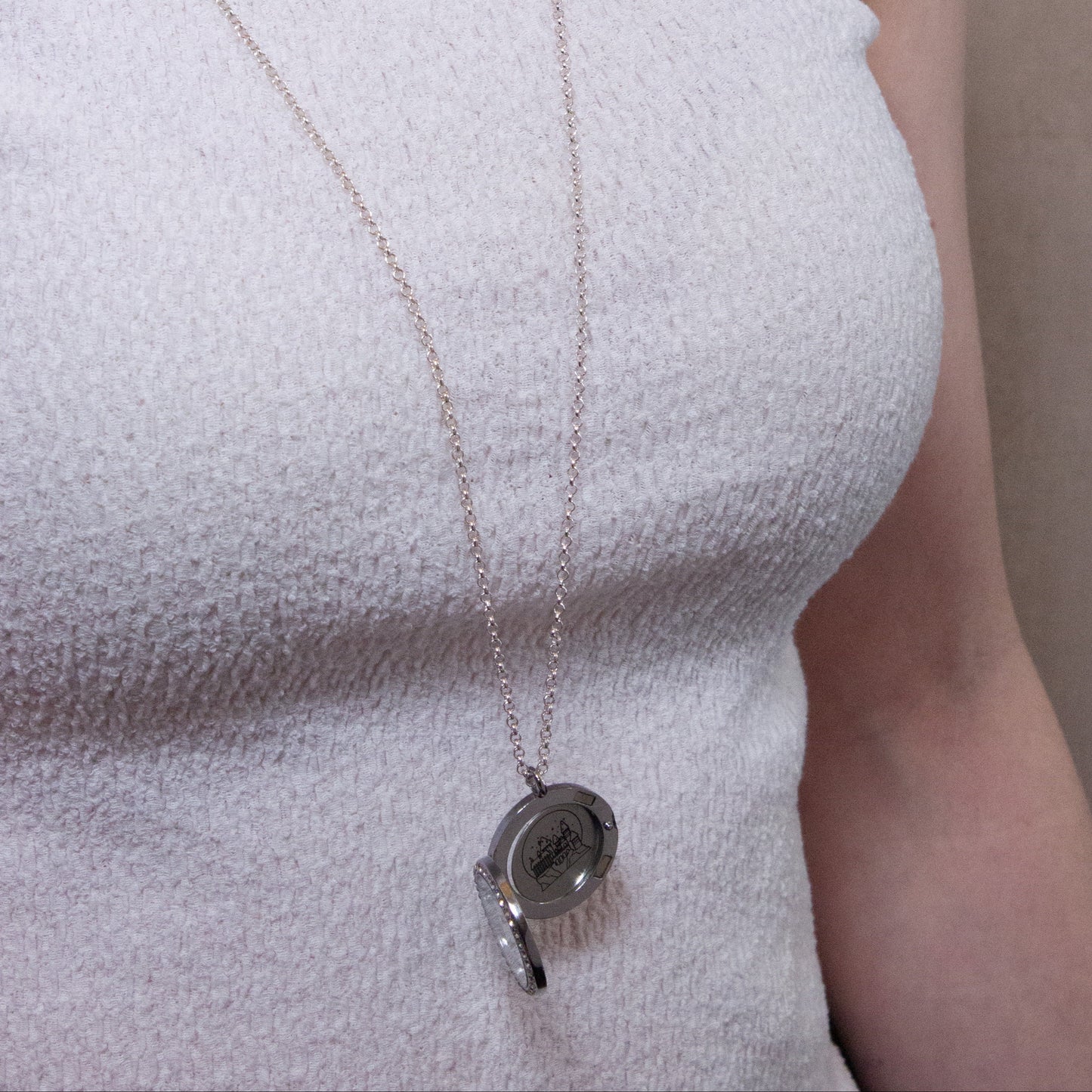 Harry Potter  Floating Charm Locket Necklace with 3 charms - Silver