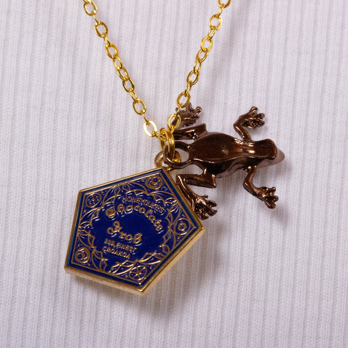 Harry Potter Chocolate Frog Necklace - Gold