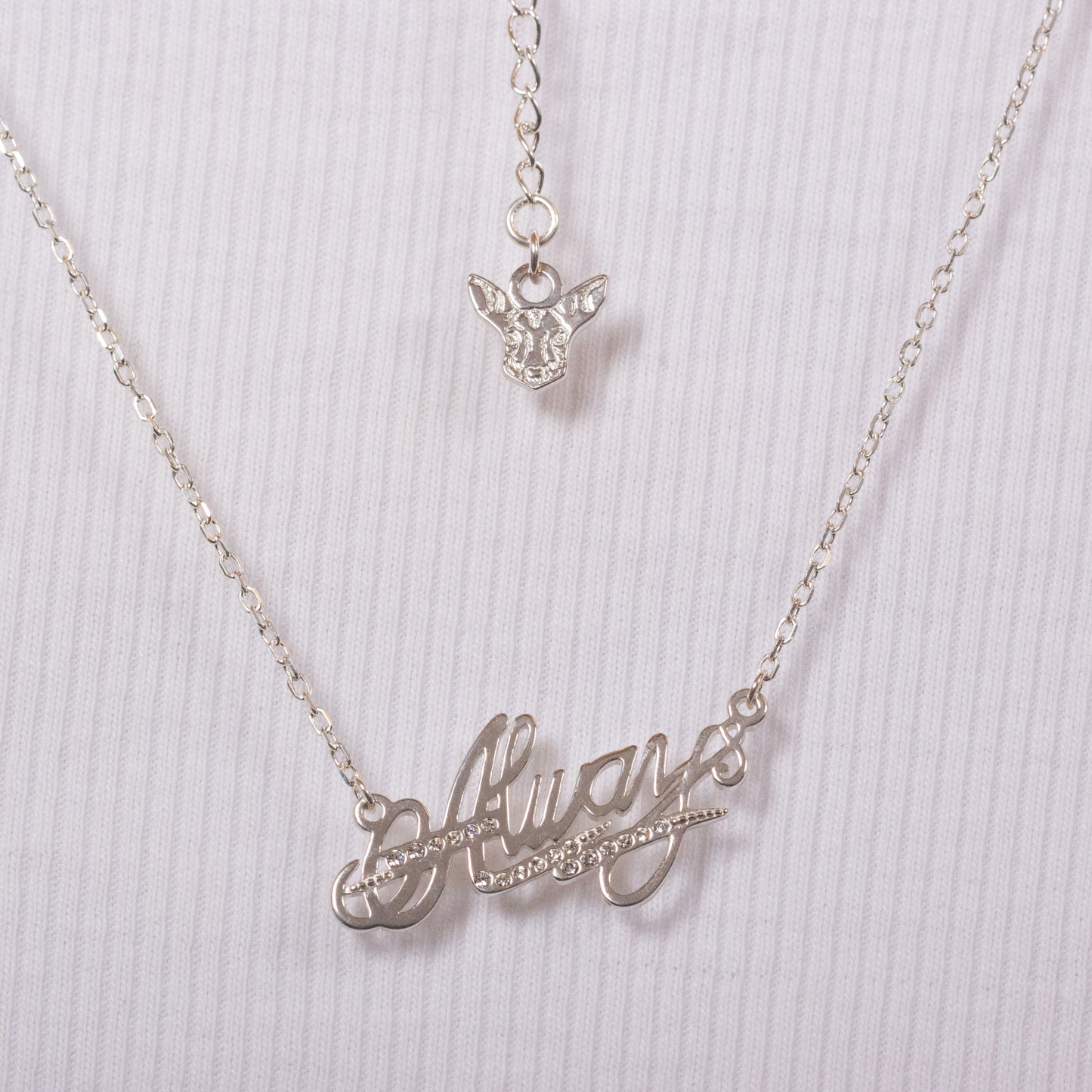 Harry Potter Always Necklace Embellished with Crystals - Sterling Silver