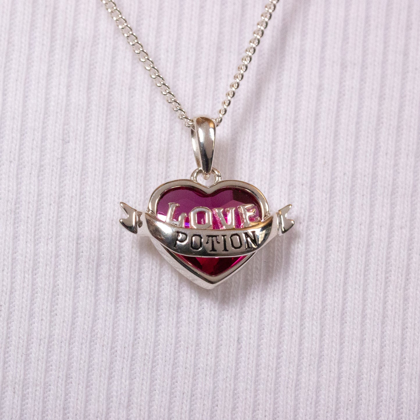Collier philtre d'amour Harry Potter en argent sterling avec cristaux