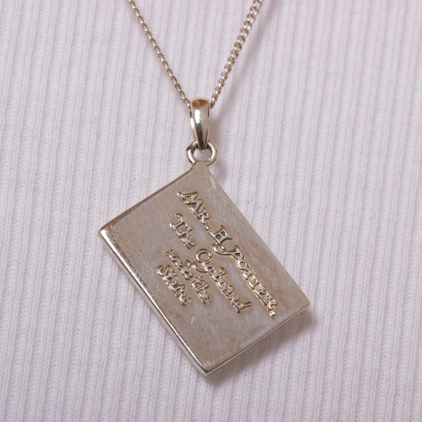 Harry Potter Sterling Silver Hogwarts Acceptance Letter Charm Necklace - Silver
