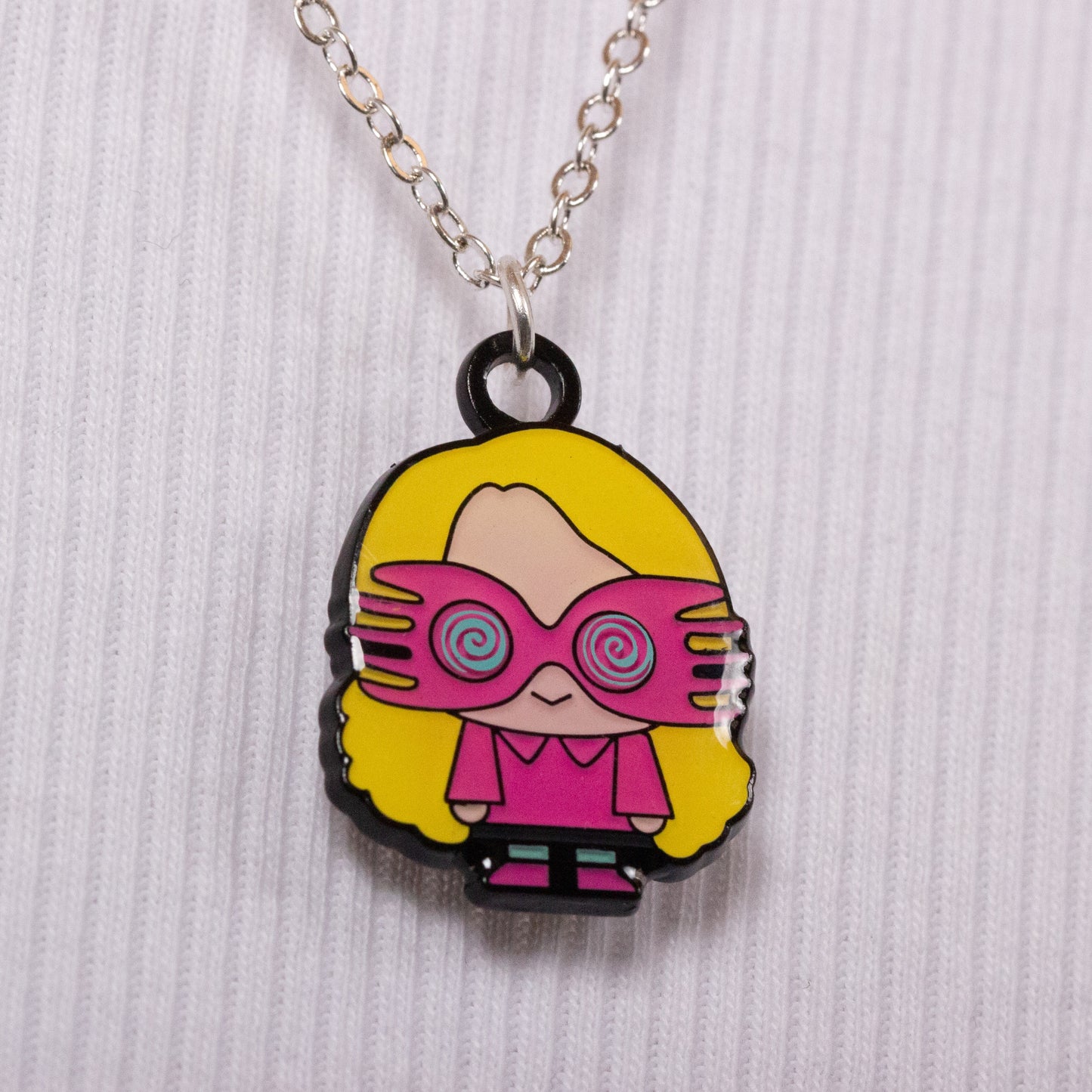 Harry Potter Luna Lovegood Chibi Style Necklace - Silver