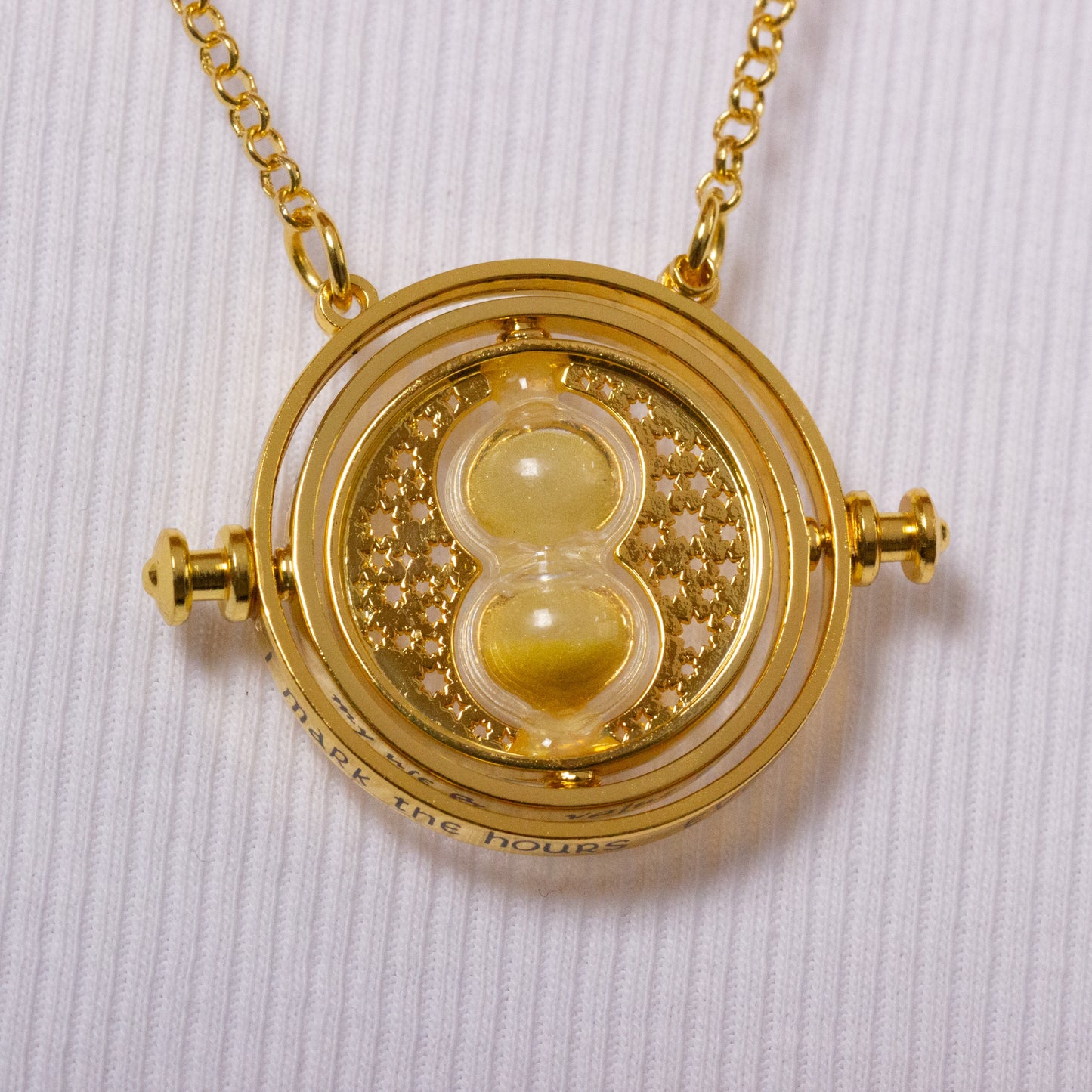 Harry Potter  Spinning Time Turner Necklace - Gold - 30mm