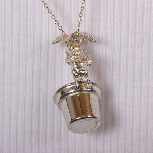 Harry Potter Sterling Silver Mandrake Charm Necklace - Silver