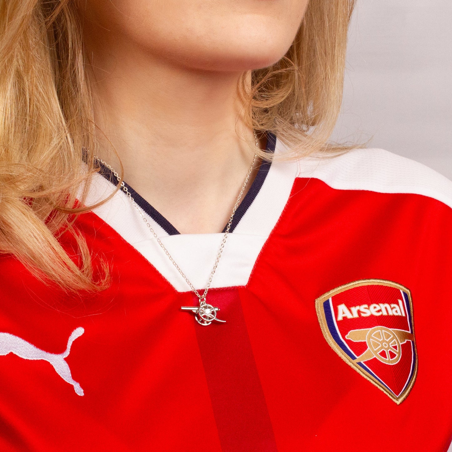 Arsenal Football Club Silver Finish Cannon Necklace