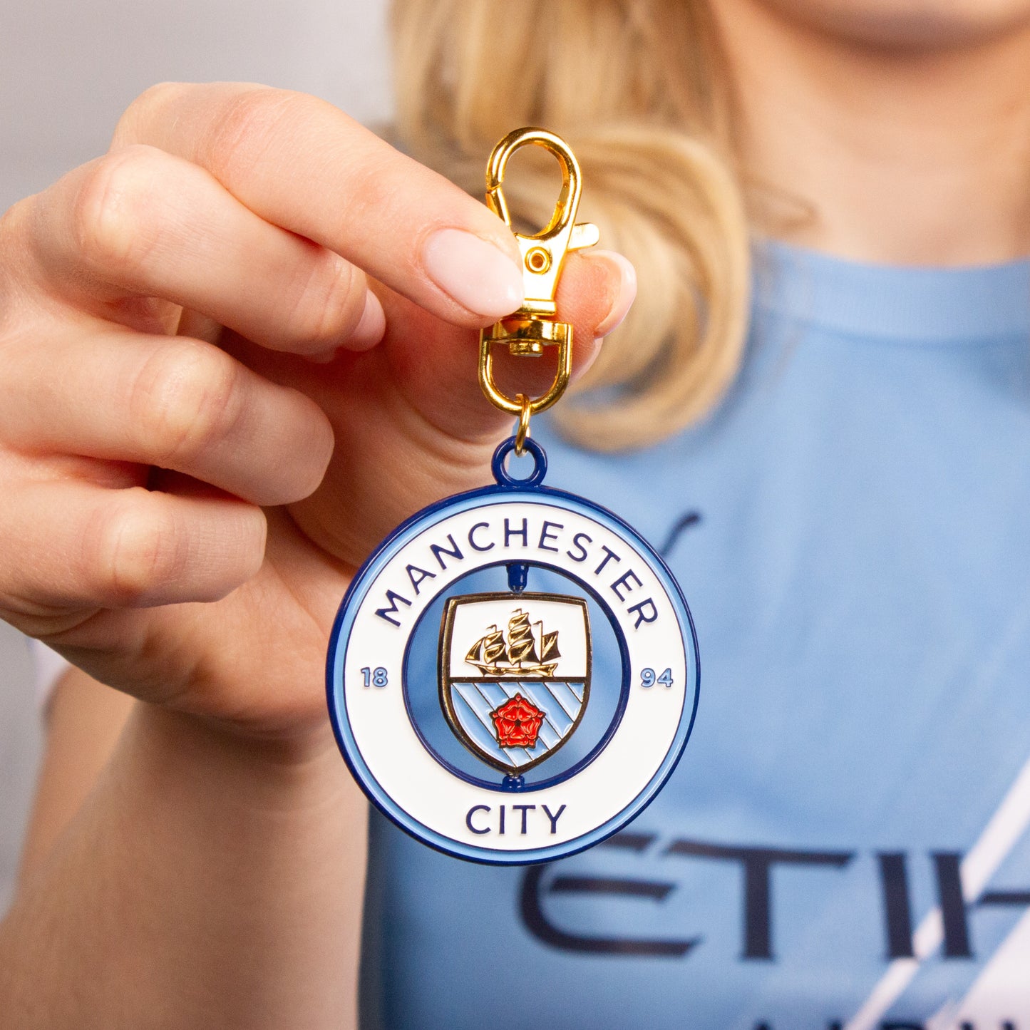 Manchester City Football Club Spinning Logo Backpack Hanger