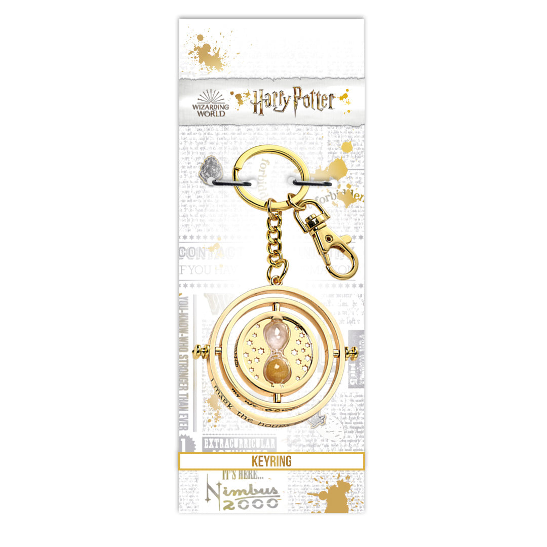Harry Potter Spinning Time Turner Keyring - Gold