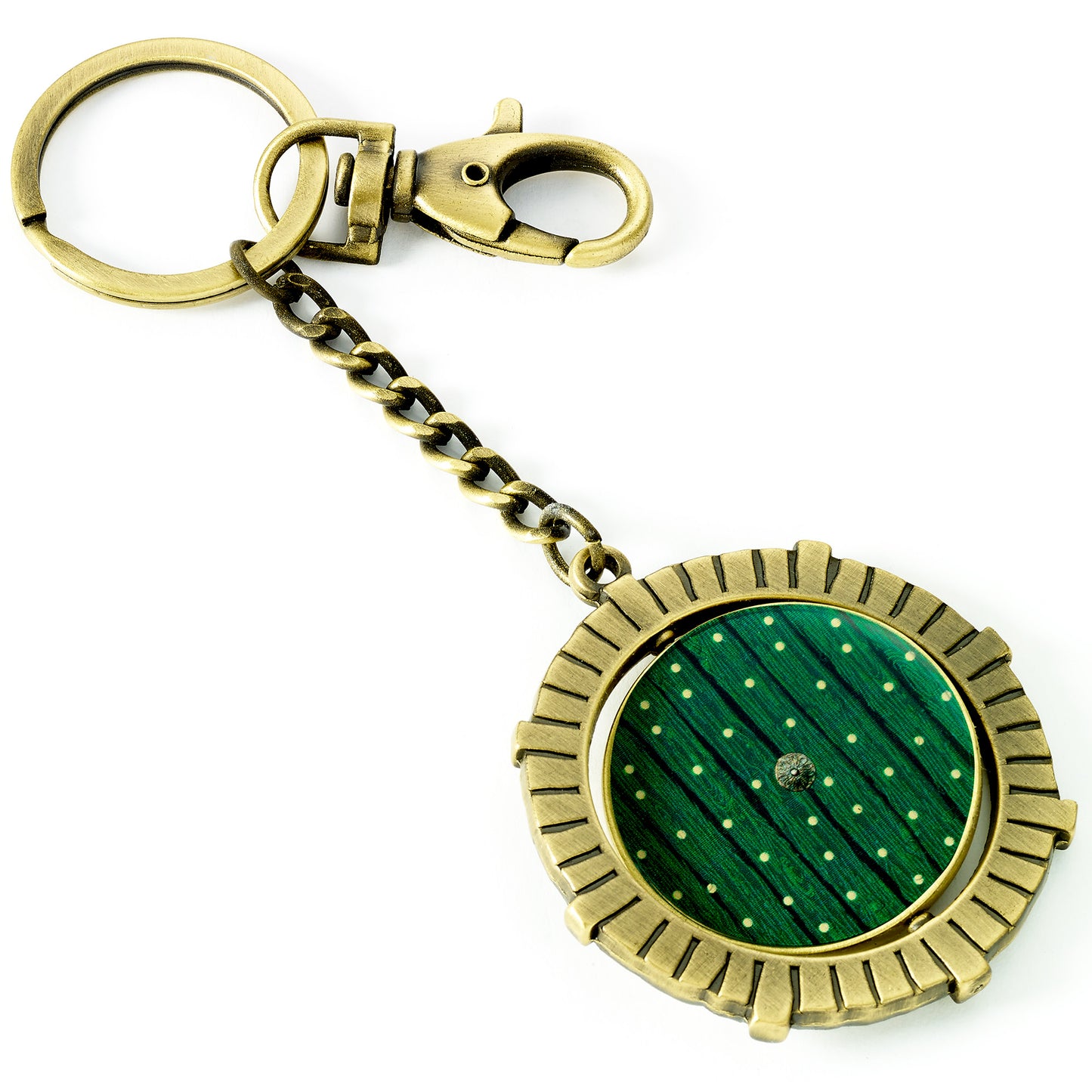 The Lord of The Rings Hobbit Door Keyring - Green