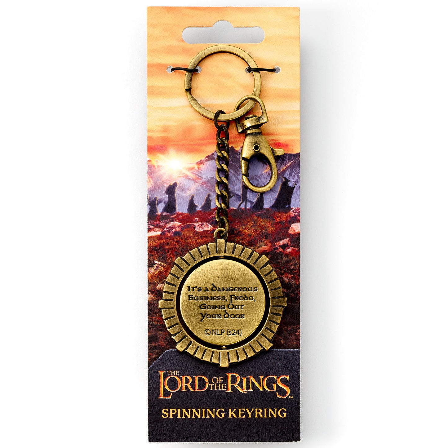 The Lord of The Rings Hobbit Door Keyring - Green