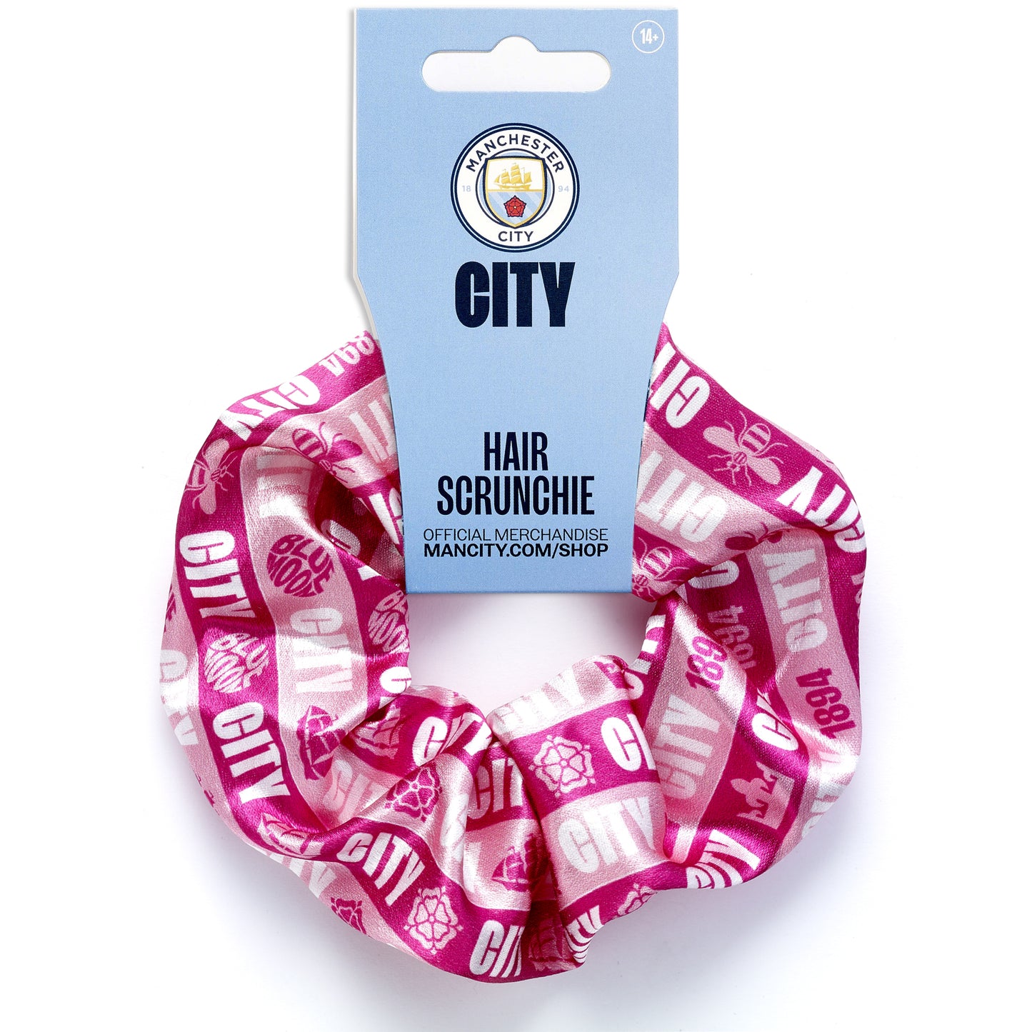 Manchester City Football Club Pink Icons Hair Scrunchie
