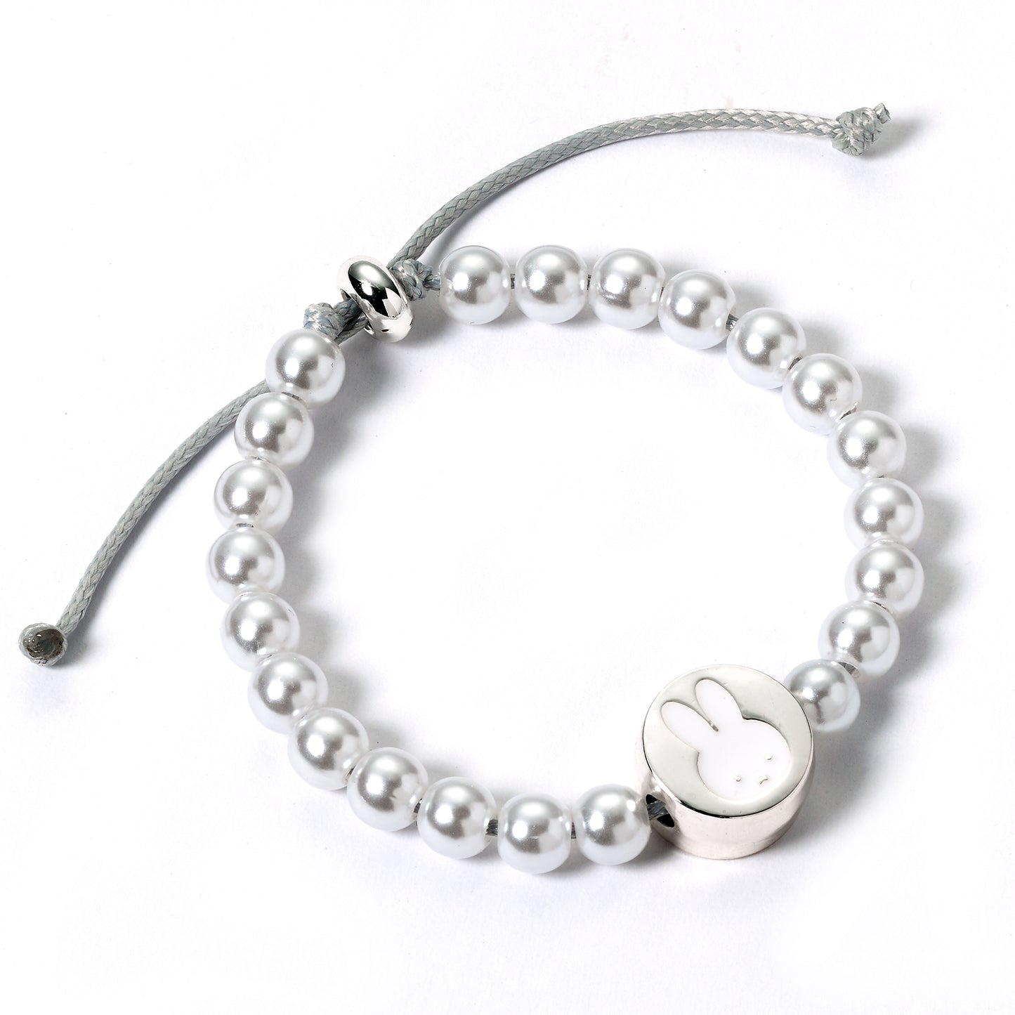 Miffy White Beaded Bracelet with Charm