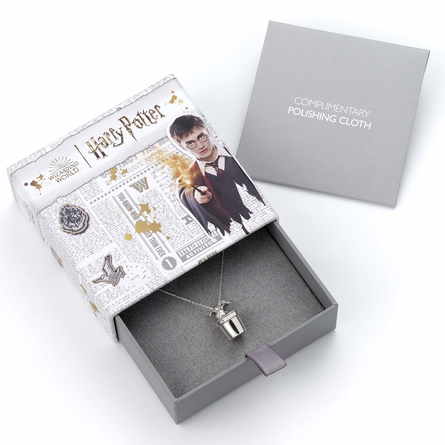 Harry Potter Sterling Silver Mandrake Charm Necklace - Silver