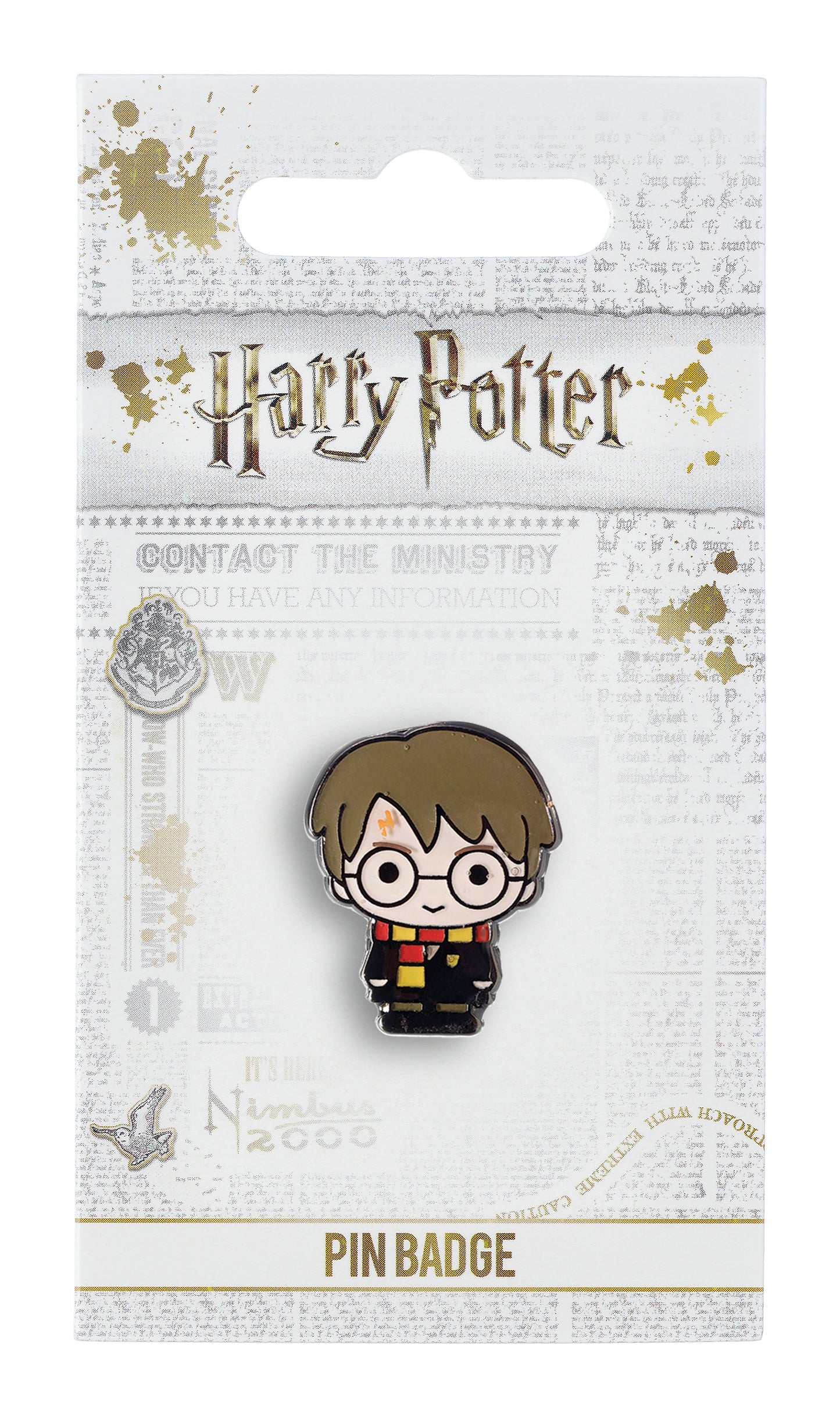 Harry Potter Chibi Style Pin Badge - Black