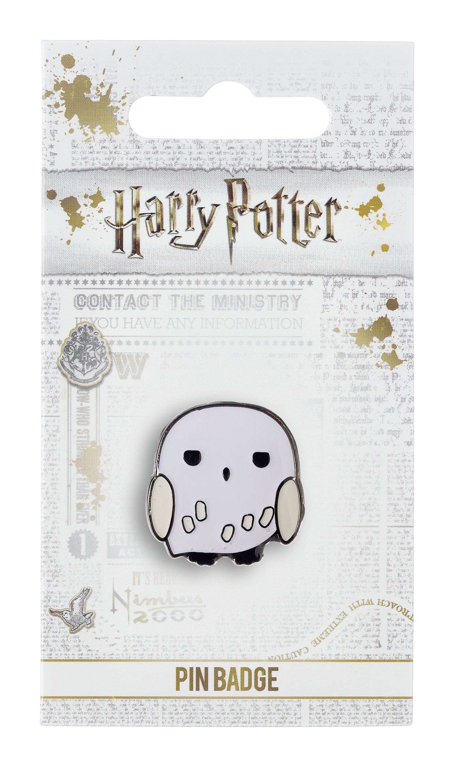 Harry Potter Hedwig Chibi Style Pin Badge - White