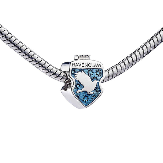 Harry Potter Sterling Silver Ravenclaw House Shield Spacer Bead - Sterling Silver