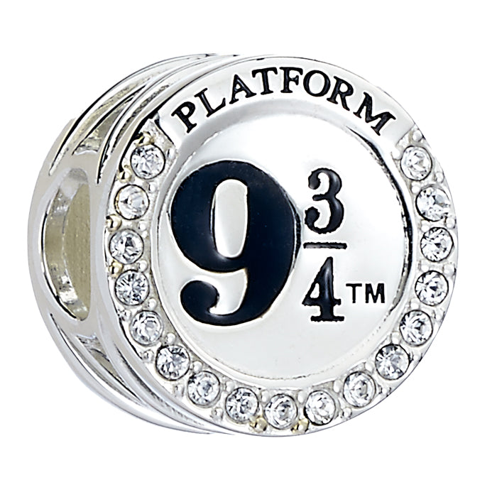 Harry Potter Platform 9 3/4 Charm Bead Orné de Cristaux - Argent Sterling