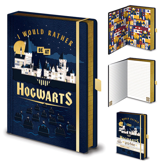 Harry Potter Abstract Magic Hogwarts Notebook - Blue