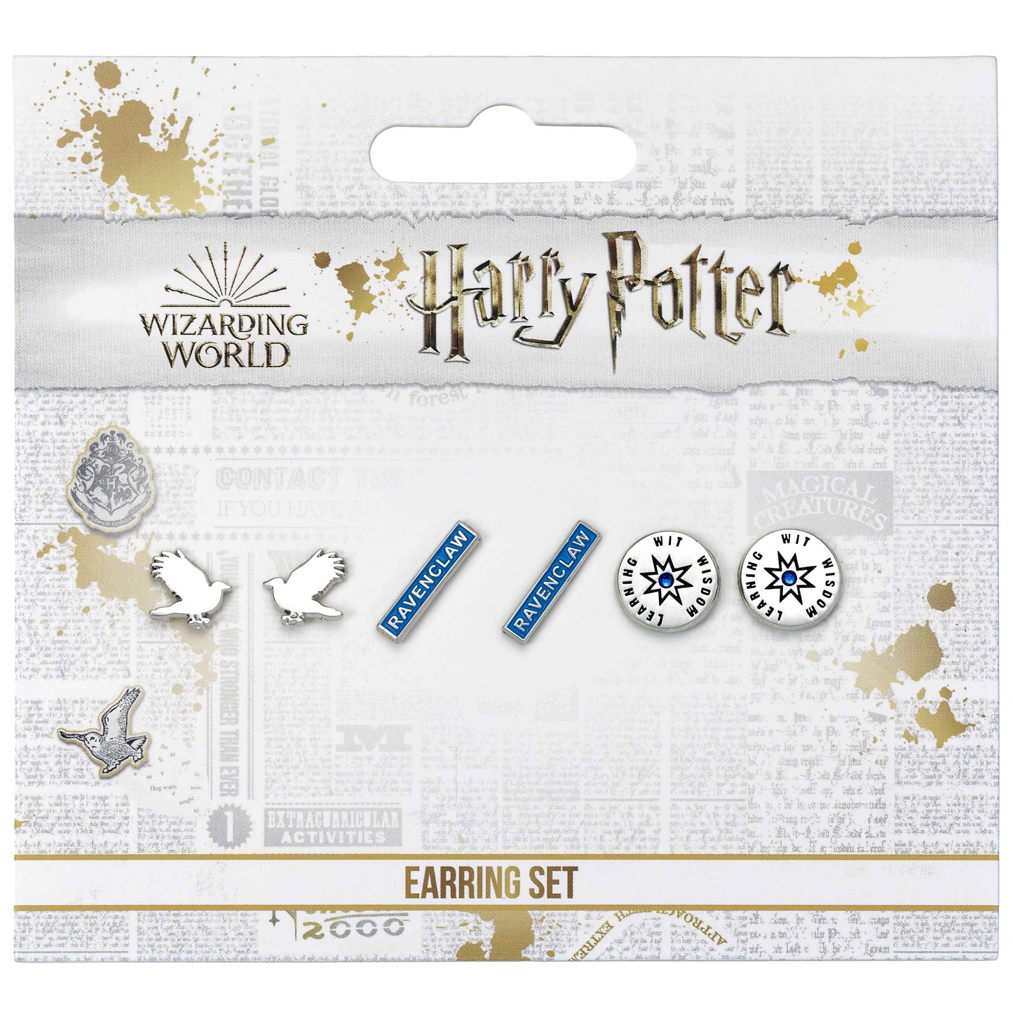 Kellica Harry Potter Ravenclaw Set of 3 Stud Earrings