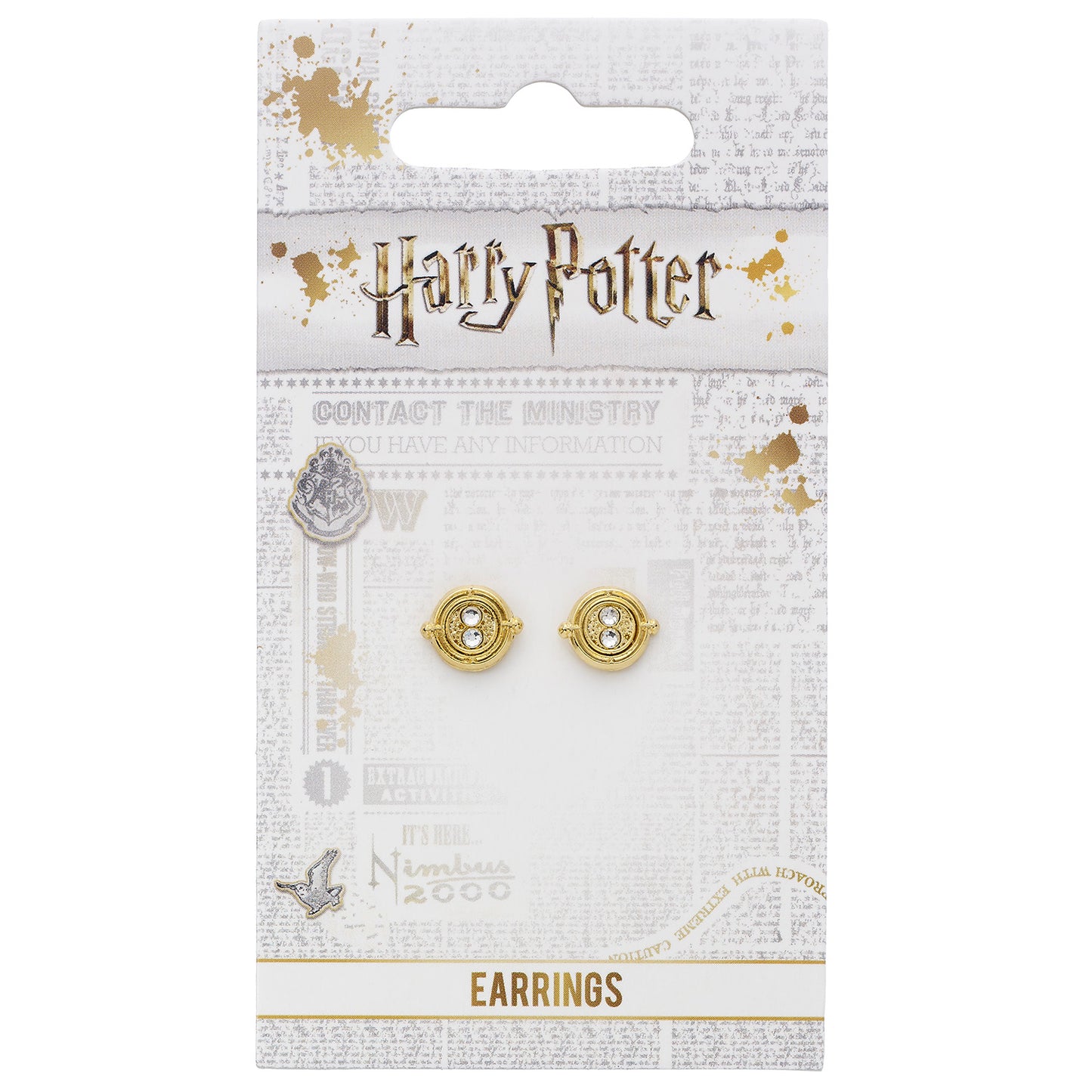 Harry Potter  Time Turner Stud Earrings - Gold