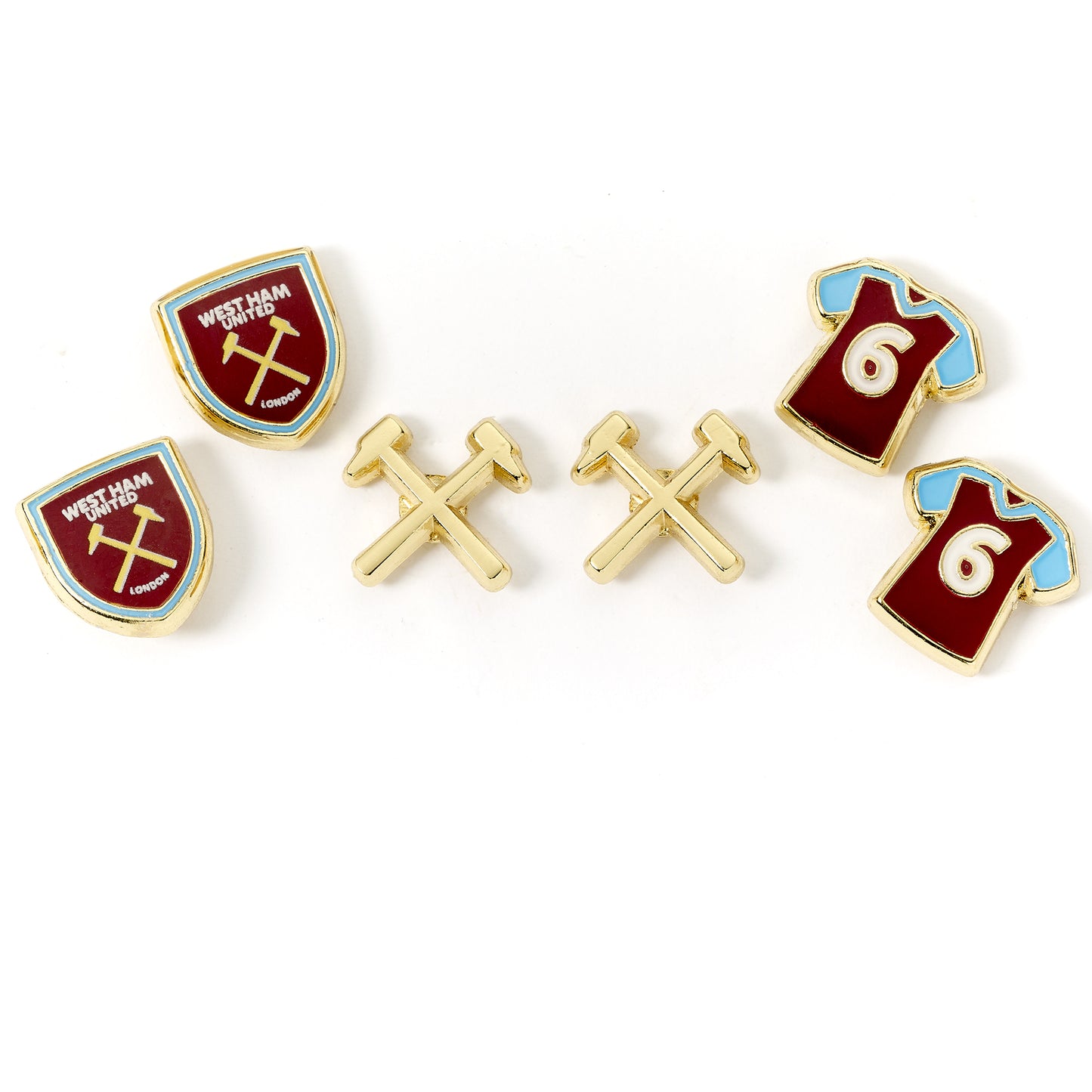 West Ham Stud Earring Set