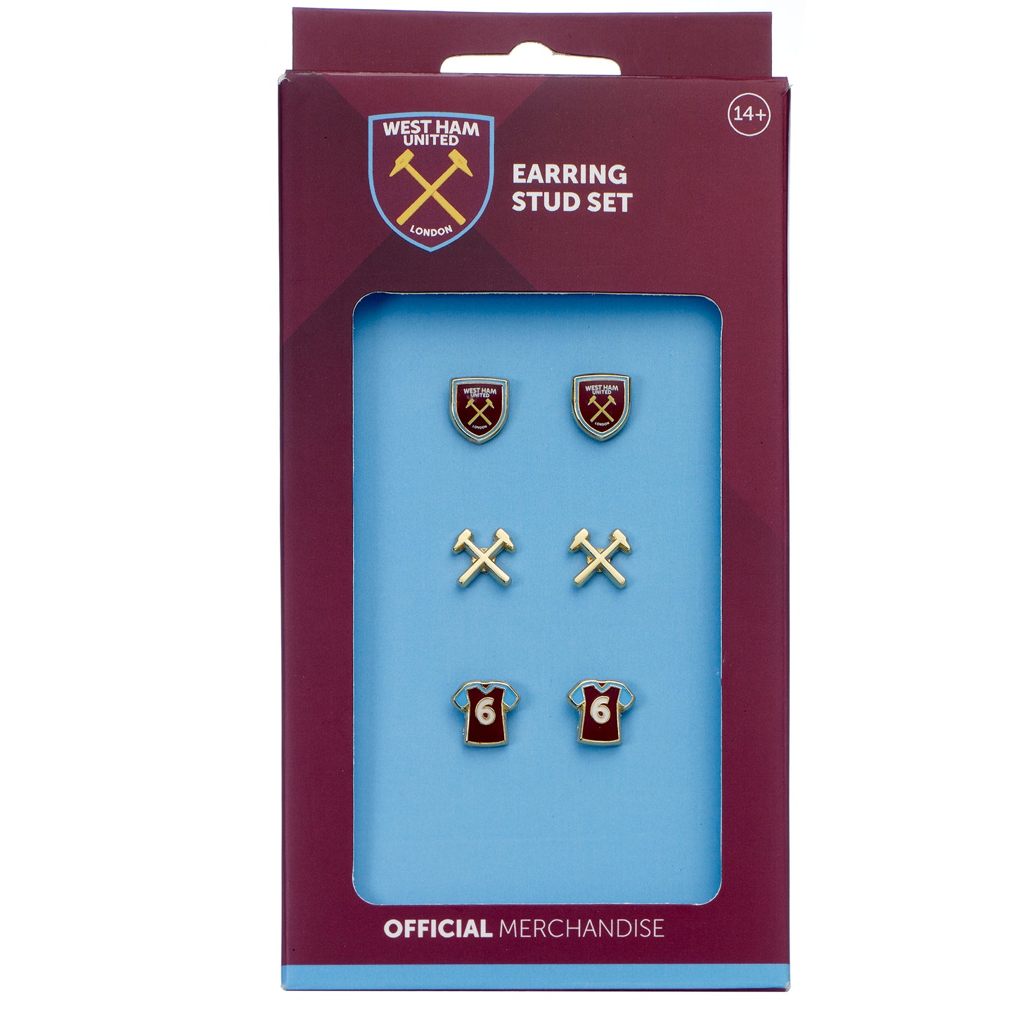 West Ham Stud Earring Set