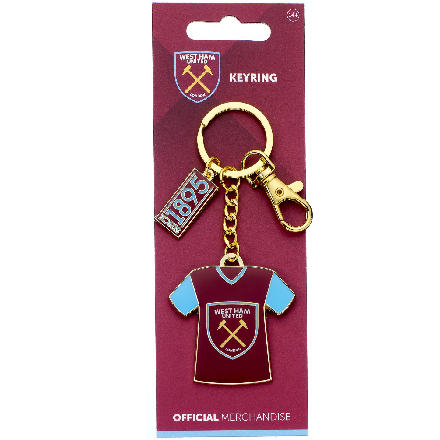 West Ham Shirt with Crest Keyring