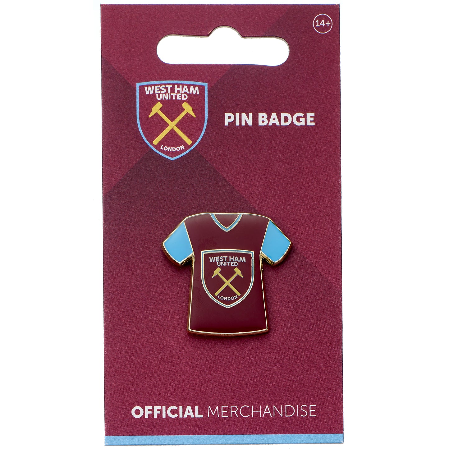 West Ham Shirt Pin Badge with Crest